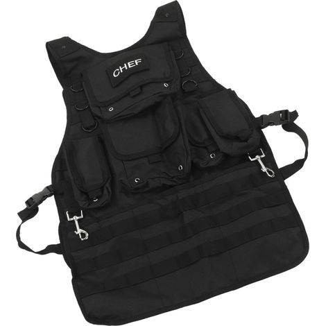 Molle-Canvas-Schürze, ideal für Grillmeister, Campingausrüstung und inklusive Aufbewahrungstasche. (1/4)