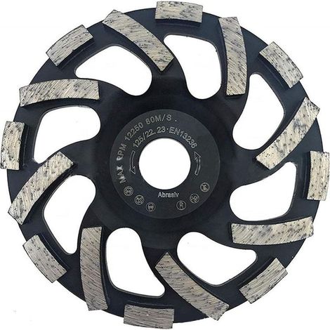 Disque Poncage Beton, Disque Diamant Abrasif 125mm de Meulage pour Poncer Béton, Pierre, Granit, Marbre