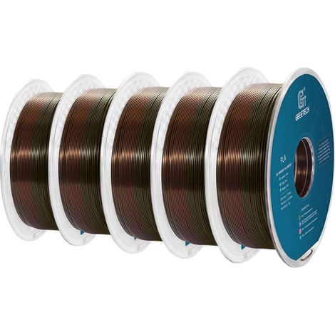 Filamento PLA per stampa 3D effetto seta, ecologico, ad alta resistenza, effetto seta bronzo arcobaleno (1/2)