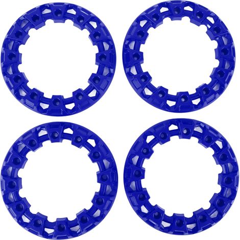 ATV-Radnabenabdeckung, 4-teilig, kratzfest, universelle Kunststoff-Schutzabdeckung für Kartfelgen, für 7-Zoll-Reifen, blau. (1/5)