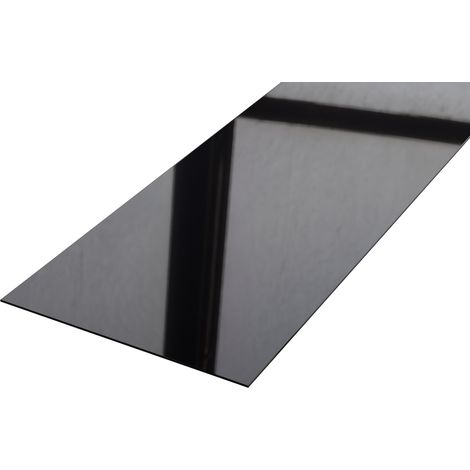 Dekorative Wandleiste aus Edelstahl 100 mm x 2700 mm - Schwarz Poliert
