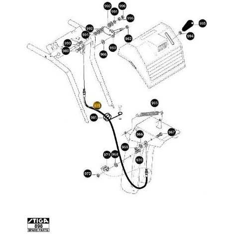 CAVO CONTROLLO CAMINO SNOW ORIGINALE STIGA - 1812-1465-01