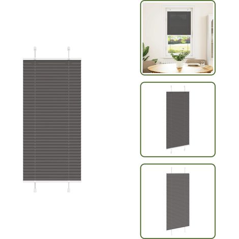 The Living Store Plissee Schwarz 55x100 cm Stoffbreite 54,4 cm Polyester - Fensterrollos (1/5)