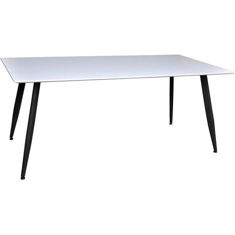 Table à Manger "Polar" 180cm Blanc & Noir (1/5)