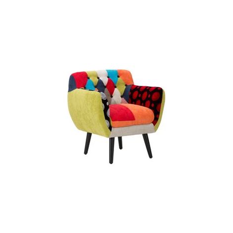 Fauteuil Imperial patchwork design contemporain bois (1/5)