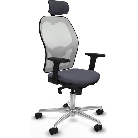 Sedia Ufficio con Poggiatesta Piqueras y Crespo 2D086N2 Grigio scuro (1/5)