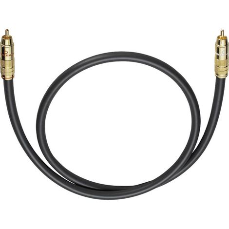 RCA Audio Cavo [1x Spina RCA - 1x Spina RCA] 2.00 m Antracite contatti connettore dorati Oehlbach NF 214 SUB
