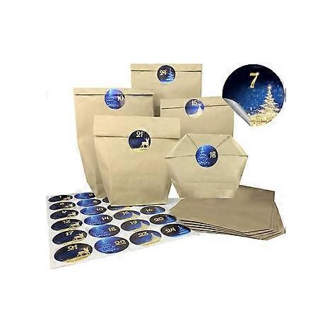 La magie de l'Avent déchaînée, sacs en papier kraft avec autocollants, une expérience DIY joyeuse (1/5)