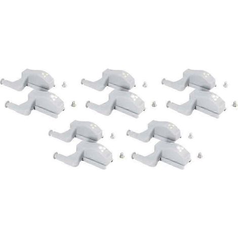 10 LED-Innenscharnierleuchten für Kleiderschränke, Unterbauleuchten mit Bewegungsmelder für Schlafzimmer (1/5)