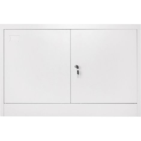 Armadio metallico con 2 ante e 1 ripiano – 900×600×400 mm, grigio Breckner Germany (1/5)