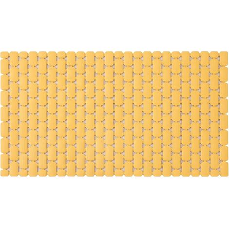 Tappetino antiscivolo doccia giallo 40x73 cm in plastica Spring (1/5)
