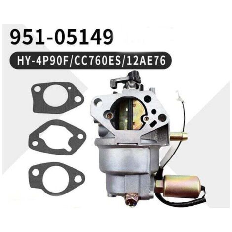 Carburador para MTD 951-05149 HY-4P90F CC760ES 12AE76JU. Junta de carburador compatible con MTD 951-05149. (1/3)