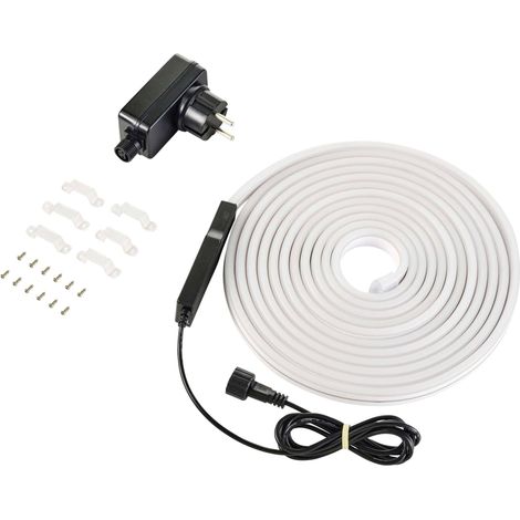 SYGONIX SY-4980312 RUBAN LED AVEC CONNECTEUR MÂLE 230 V 5 M RVB, BLANC CHAUD (1/5)