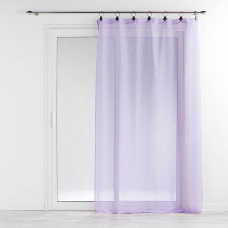 Rideau Voilage à Anneaux "Linka" 140x240cm Lilas (1/5)