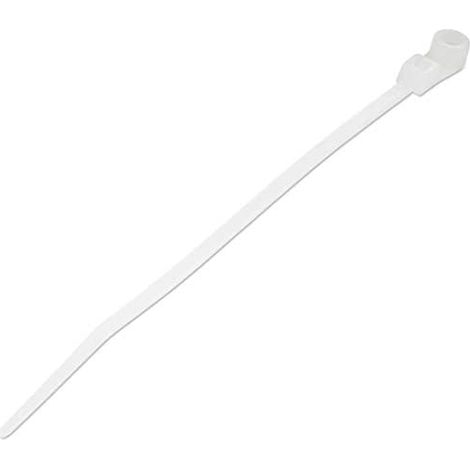 10 cm lange Kabelbinder von StarTech.com mit Befestigungslöchern– 2 mm breit, für Kabelbündel mit 22 mm Durchmesser, Belastbarkeit 8 kg, aus Nylon 66, UL-zertifiziert, Packung mit 100 Stück (1/5)