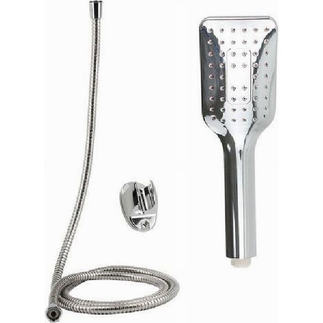 Trade Shop - Kit De Teleducha Rectangular Para Bañera 59231 Lace 1.8m Bracket - (1/2)