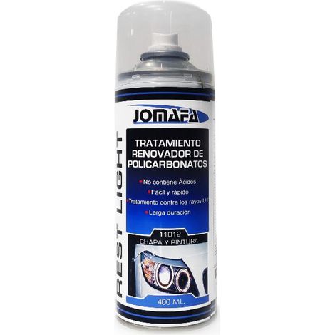 Spray restaurador de faros pre ITV renovador de policarbonatos, 400 ml