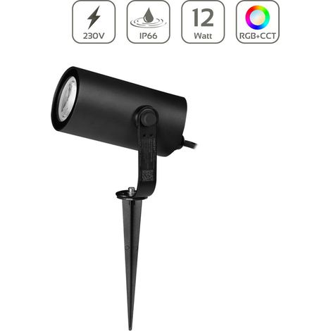 MiBOXER 12W 230V RGB+CCT LED Gartenstrahler WiFi Gartenleuchte mit Erdspieß FUTC11