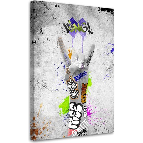 Tableau sur toile Tableau sur toile Street Art Graffiti 60x90 (1/5)
