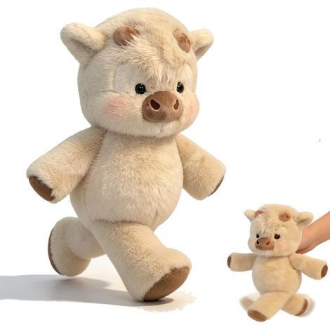 Peluche Qui Court, Peluche Vache Qui Court Kawaii Doux 45cm, Panda Roux, Cochon, Panda, Mouton, 2026 New Running Cow Plushie, Cadeaux (1/5)