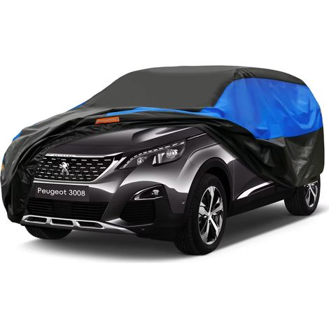Bâche Voiture Exterieur Respirante, Compatible avec Peugeot 3008(2009-2024) Housse de Protection Voiture Extérieur, Toutes Saisons Peuvent Tout Gérer Contre Pluie Soleil Poussière.,Taille pour Peugeot (1/5)