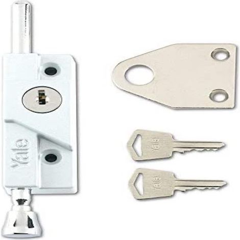 Yale Locks 8K116 Multi-Purpose Door Bolt in White Finish with Visor - Model YALV8K116WE (1/4)