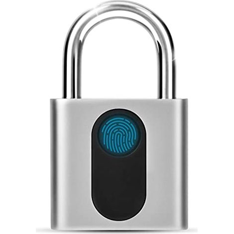 Cadenas à empreintes digitales, serrure de porte électronique reconnaissance d'empreintes digitales Smart Keyless étanche sécurité anti-vol cadenas.