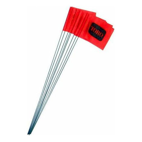 FLAG50 – Drapeau de signalisation 10x12 cm rouge – Pour espaces confinés – Fixation rapide pour chantiers humides – Toro