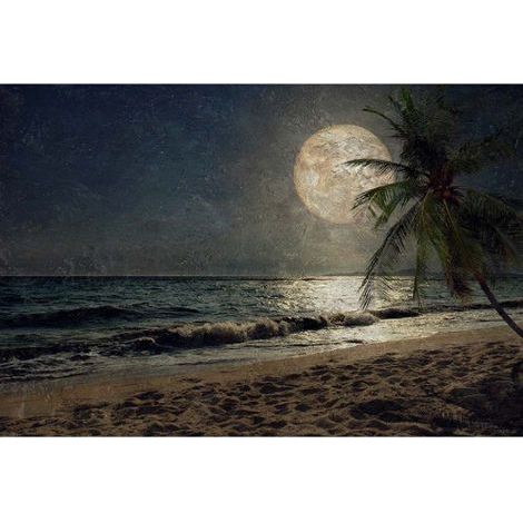 Papier peint panoramique mer pour chambre Tapisserie panoramique plage original Papiers peints panoramique salon paysage tropical (1/3)