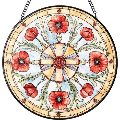 Attrape-soleil vitrail rond – Décoration intérieure suspendue pour fenêtre, porte et mur, cadeau femme homme maman papa, Diamètre : 9 cm (1/4)