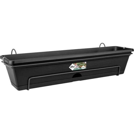 Elho Green Basics Trough Allin1 70 Living Black Fioriera Rettangolare
