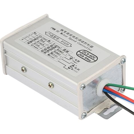 Pulsweitenmodulator-Drehzahlregler für Gleichstrommotoren, stufenlos, 20 A, DC 9–60 V (1/5)