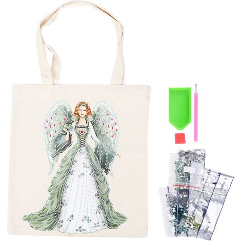 DIY Diamond Painting Shopping Bag Rhinestones Painting Tote Bag with Handles Tool SetBB011 (1/5)