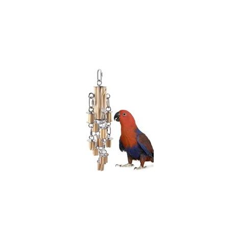Juguetes para loros grandes con piezas desmontables, acero inoxidable 304 y madera natural, juguete masticable para guacamayos, cacatúas, loros grises africanos y loros medianos a grandes, seguro y du