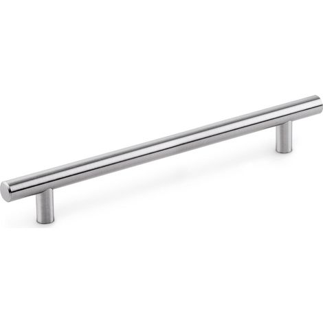 Poignée pour meuble, entraxe 128 mm, L178 mm, Nickel satiné, Acier, 10 u (1/5)