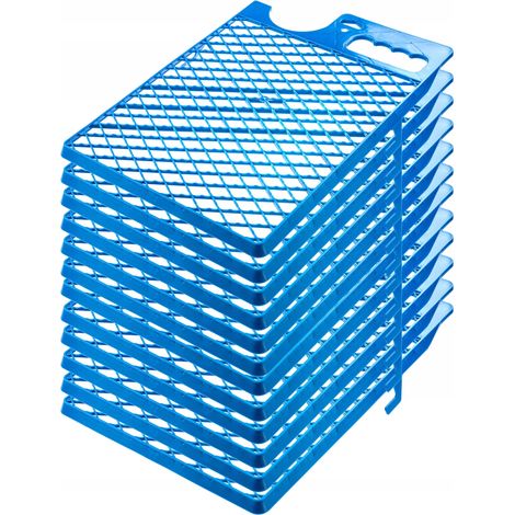 KADAX Abstreifgitter, aus Kunststoff, für Farbe, 39 x 28 cm, Blau, 12 Stück