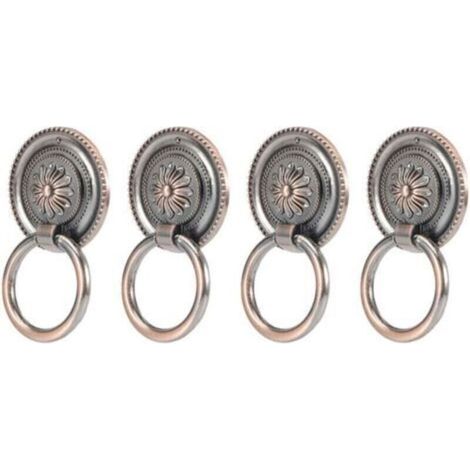Antike Schranktürgriffe aus Zinklegierung, 4 Stück, Beschläge aus antiker Bronze (1/4)