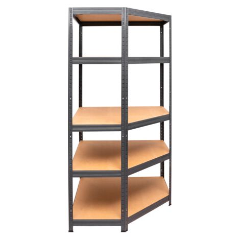 [GEBRAUCHT] B-Ware Stier Eck Fachbodenregal Lagerregal Lager Regal 250kg 1800x900x450mm Graphitg399