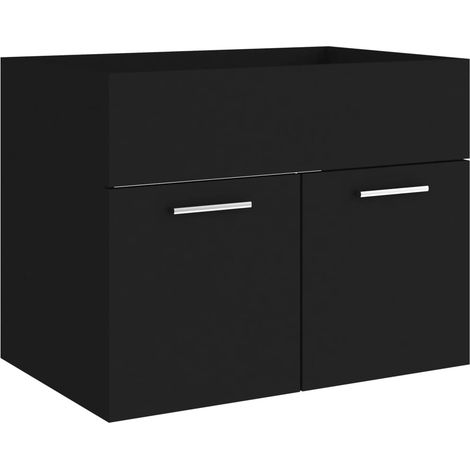 Maison Exclusive - Mobile Sottolavabo Nero 60x38,5x46 cm in Legno Multistrato