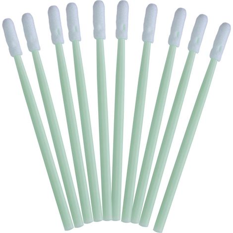 Lot de 100 écouvillons de nettoyage en mousse antistatique à embout rond pour lentilles de disque d'imprimante (1/5)
