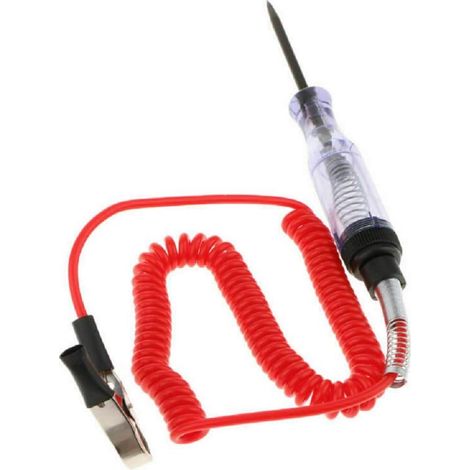 Testeur de circuit électrique automobile - Stylo testeur lumineux LED SUNWAN avec pince crocodile 6V / 12V / 24V pour voitures-AquaForge