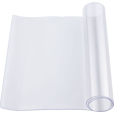 Housse de table plastique 16 x 32 pouces, protection claire épaisse 1,5 mm, nappe rectangulaire PVC étanche et facile à nettoyer (1/5)