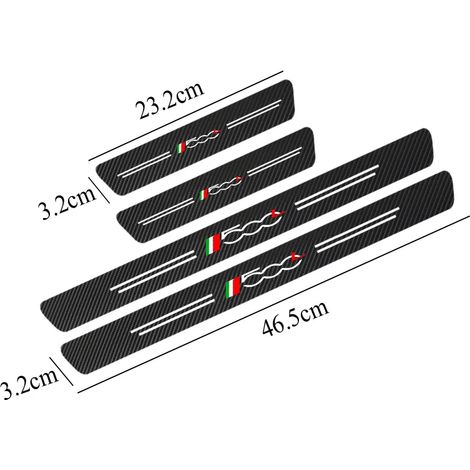 (4 pièces 500L) Autocollants de seuil de porte en fibre de carbone pour BMW 500,500L,Punto Tipo,Panda,Bravo,Abarth 595 - Accessoires auto (1/3)