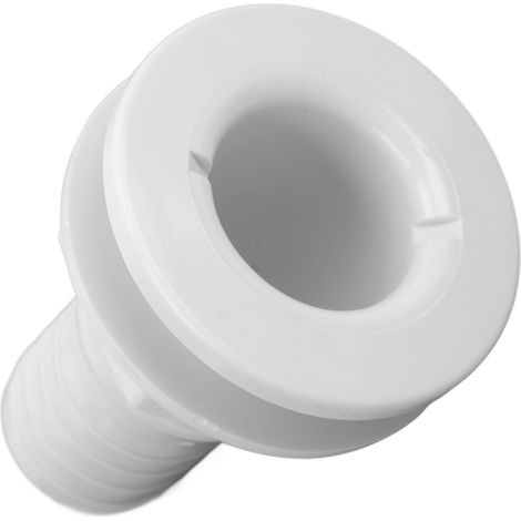 Raccord traversant droit de 1-1/2 po en ABS, accessoire pour tuyaux de bateaux et véhicules nautiques, blanc (1/5)