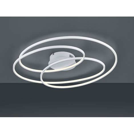 Gale Deckenleuchte Concentric Circles Matt White Led 50w Dimmable L80 cm Trio Lighting (1/5)