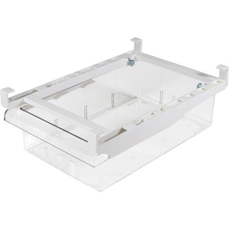 Organisateur de tiroir de réfrigérateur, bacs de rangement de réfrigérateur, amovible avec poignée, boîte de rangement d'étagère de réfrigérateur, récipient alimentaire transparent (1/4)