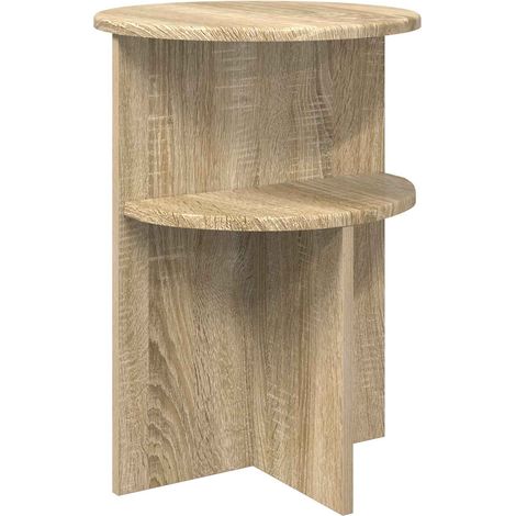 Maison Exclusive - Beistelltisch Sonoma-Eiche Ø 39,5 x 55 cm Holz
