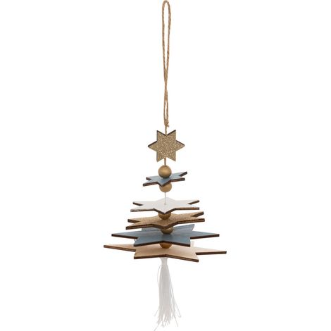 Suspension de Noël Étoile avec déco H 18 cm - Feeric Christmas (1/2)