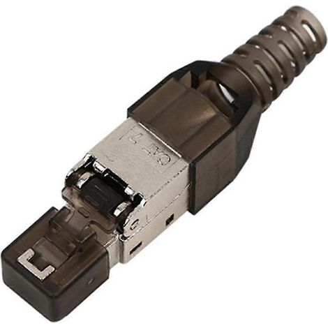 Lot de 20 connecteurs RJ45 Cat 7 blindés sans outil (photo couleur) (1/5)