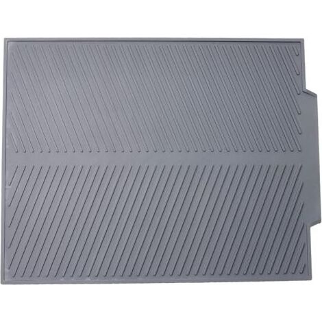 Tapis de Sechage, Grand Tapis en Silicone Egouttoir Vaisselle, Tapis Evier Epais pour un Séchage Rapide 43 x 34cm x 0.5cm Gris (1/5)